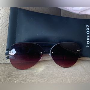 Topfoxx burgundy aviator sunglasses